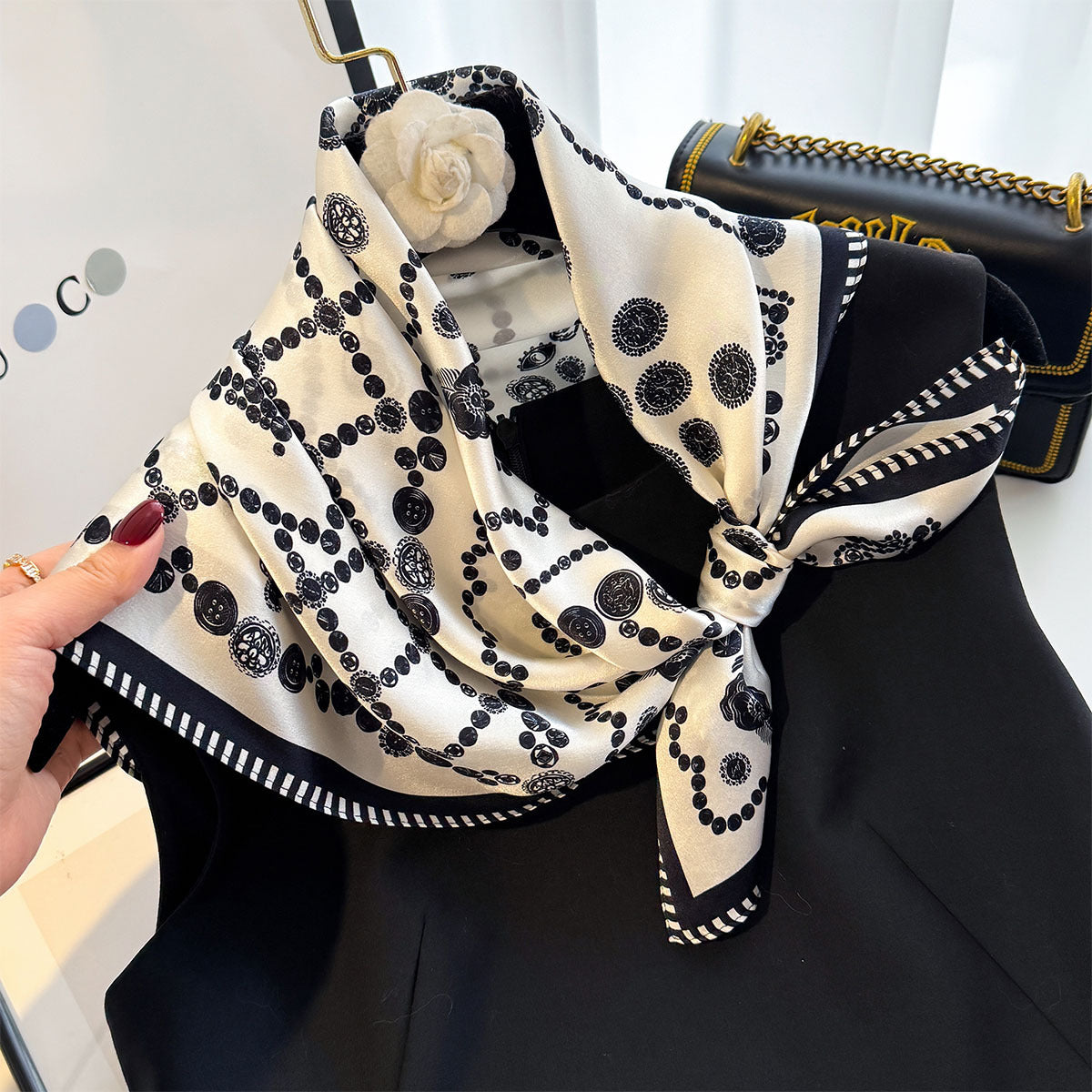 Pearl Constellation Silk Scarf