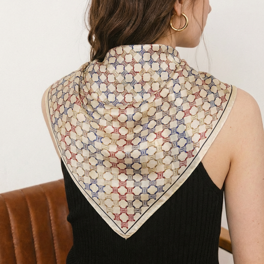 String Symphony | The Geometric Chain Silk Square