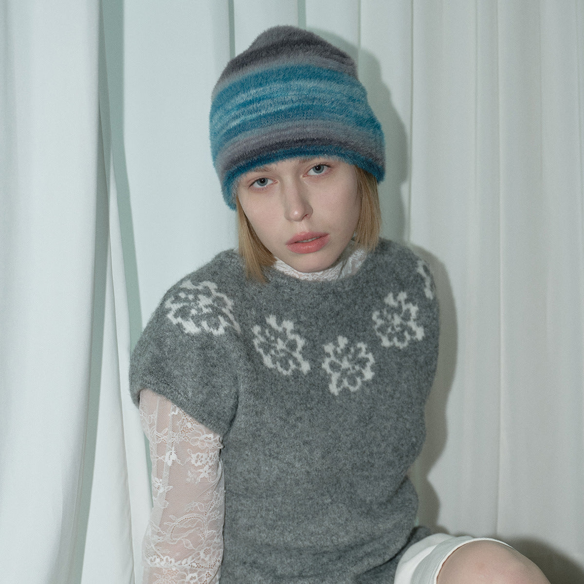 Cozyura™ Gradient Knit Beanie – Soft Nylon Retro Style Hat