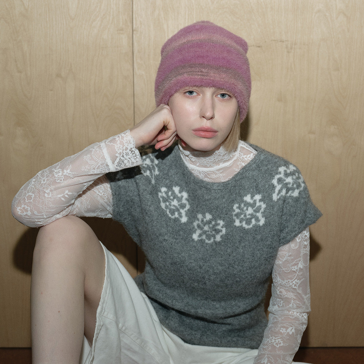 Cozyura™ Gradient Knit Beanie – Soft Nylon Retro Style Hat