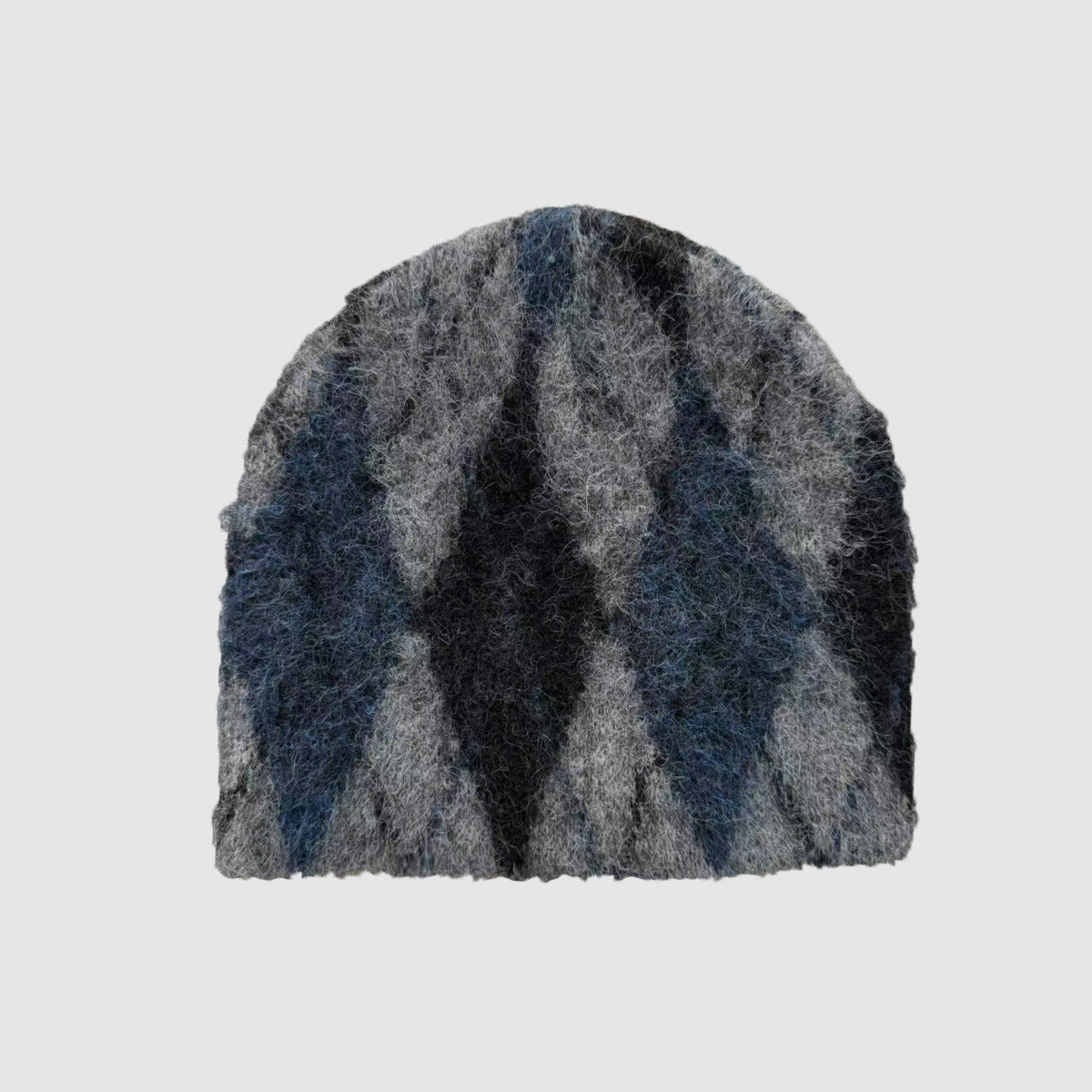 Cozyura™ Wool Blend Hat – Elegant Diamond Knit Pattern for Winter