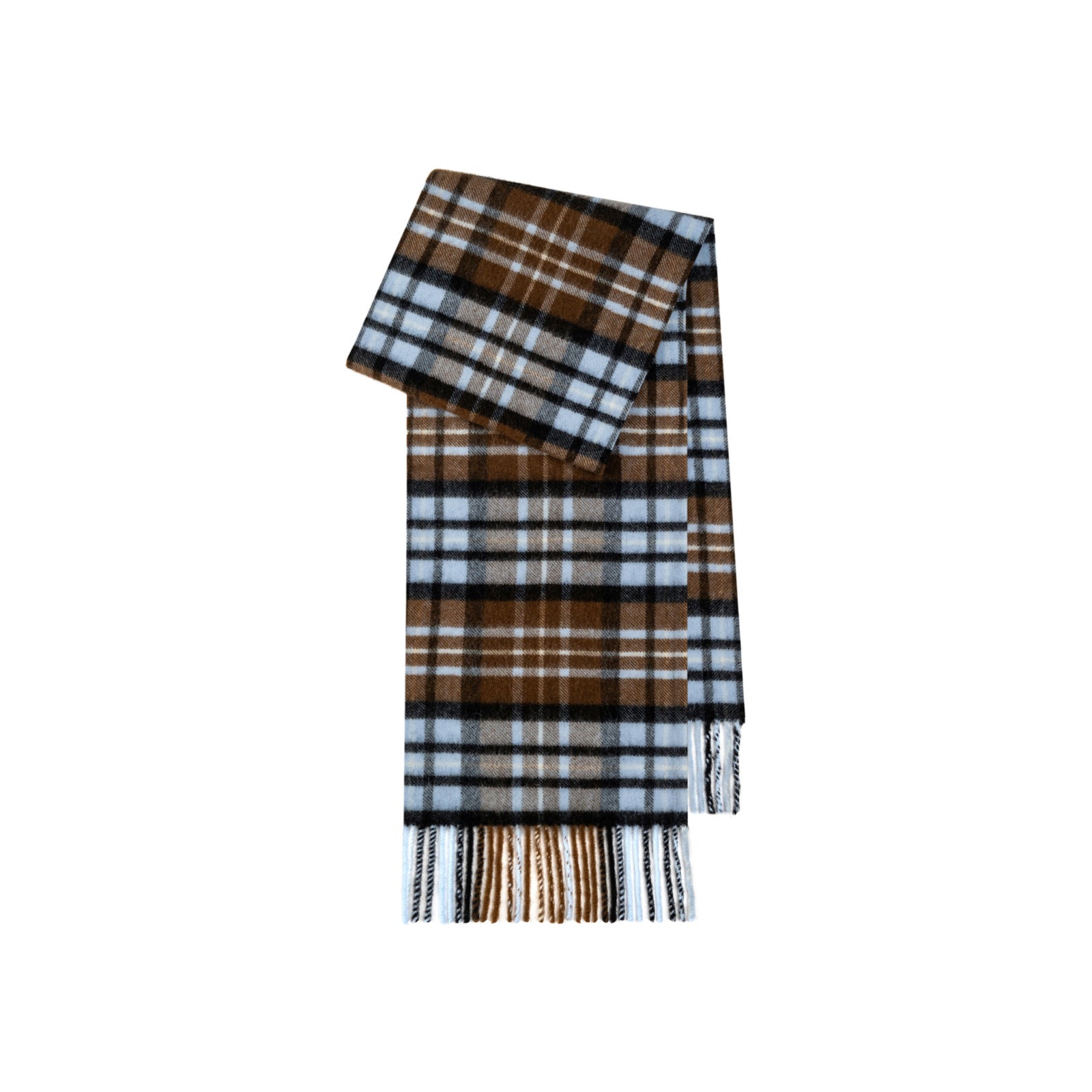 Cozyura™ Wool Plaid Scarf – Soft Textured Warmth for Autumn & Winter