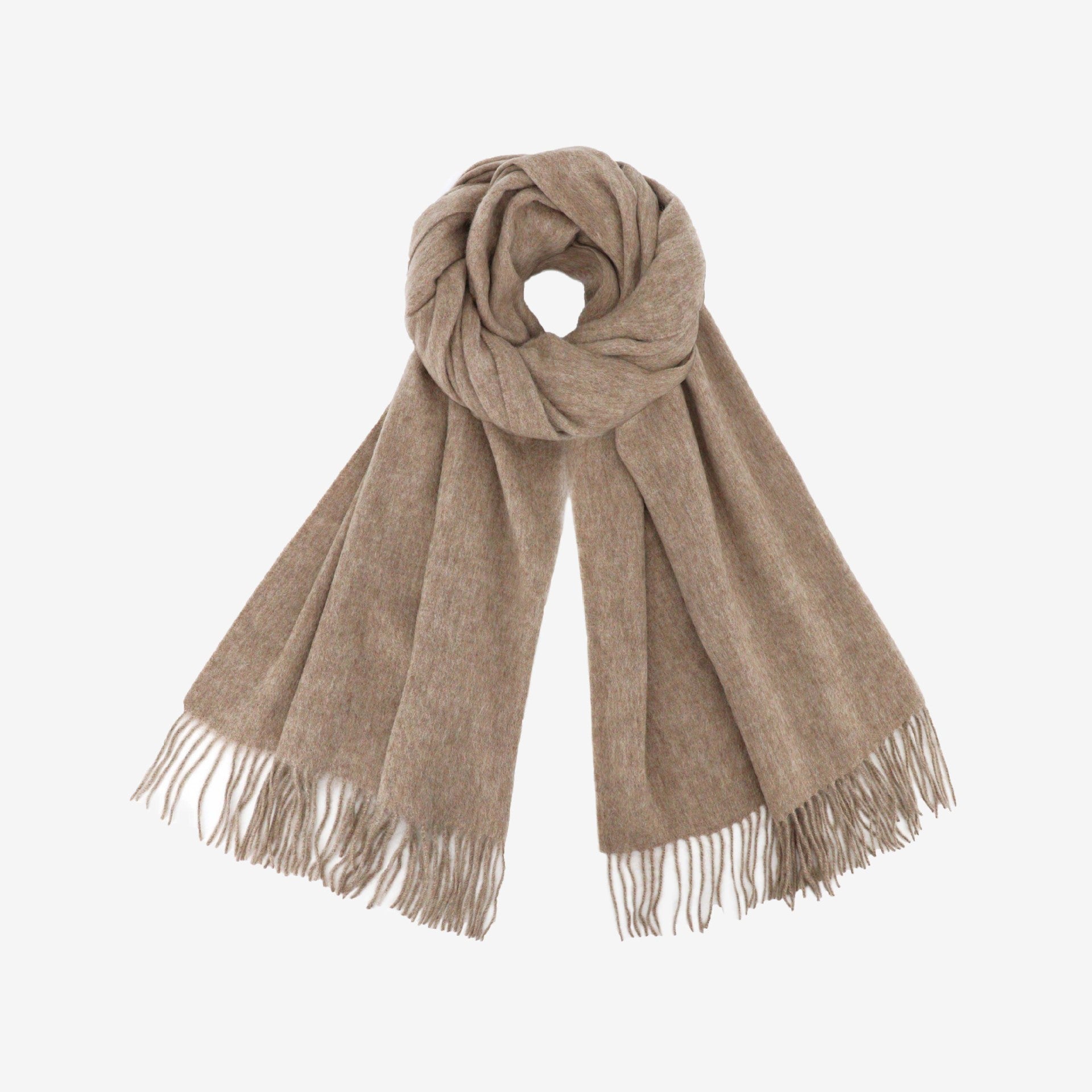 Cozyura™ Women’s 100% Wool Scarf – Warm, Lightweight & Elegantly Fringed (Large Size)