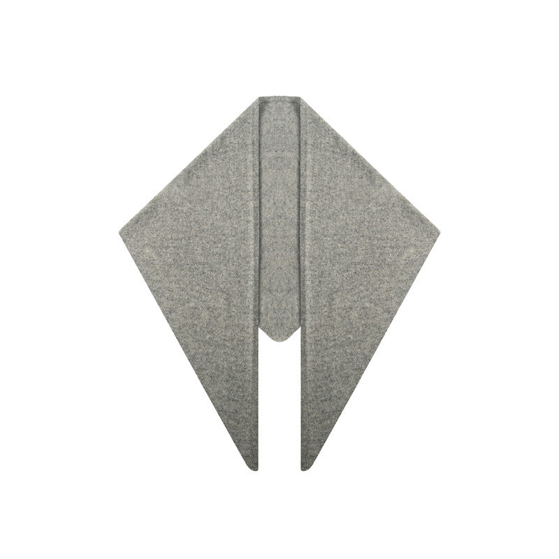 Cozyura™ Wool Blend Triangle Shawl – Thick Knit Warmth with Timeless Elegance