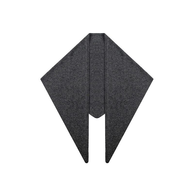 Cozyura™ Wool Blend Triangle Shawl – Thick Knit Warmth with Timeless Elegance