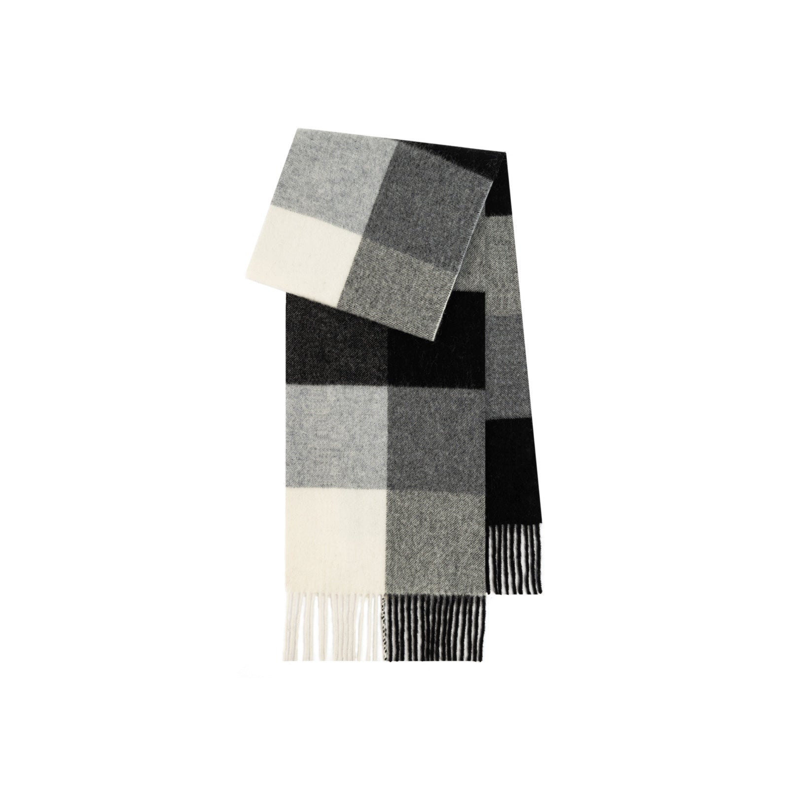 Cozyura™ Wool Plaid Scarf – Soft Textured Warmth for Autumn & Winter