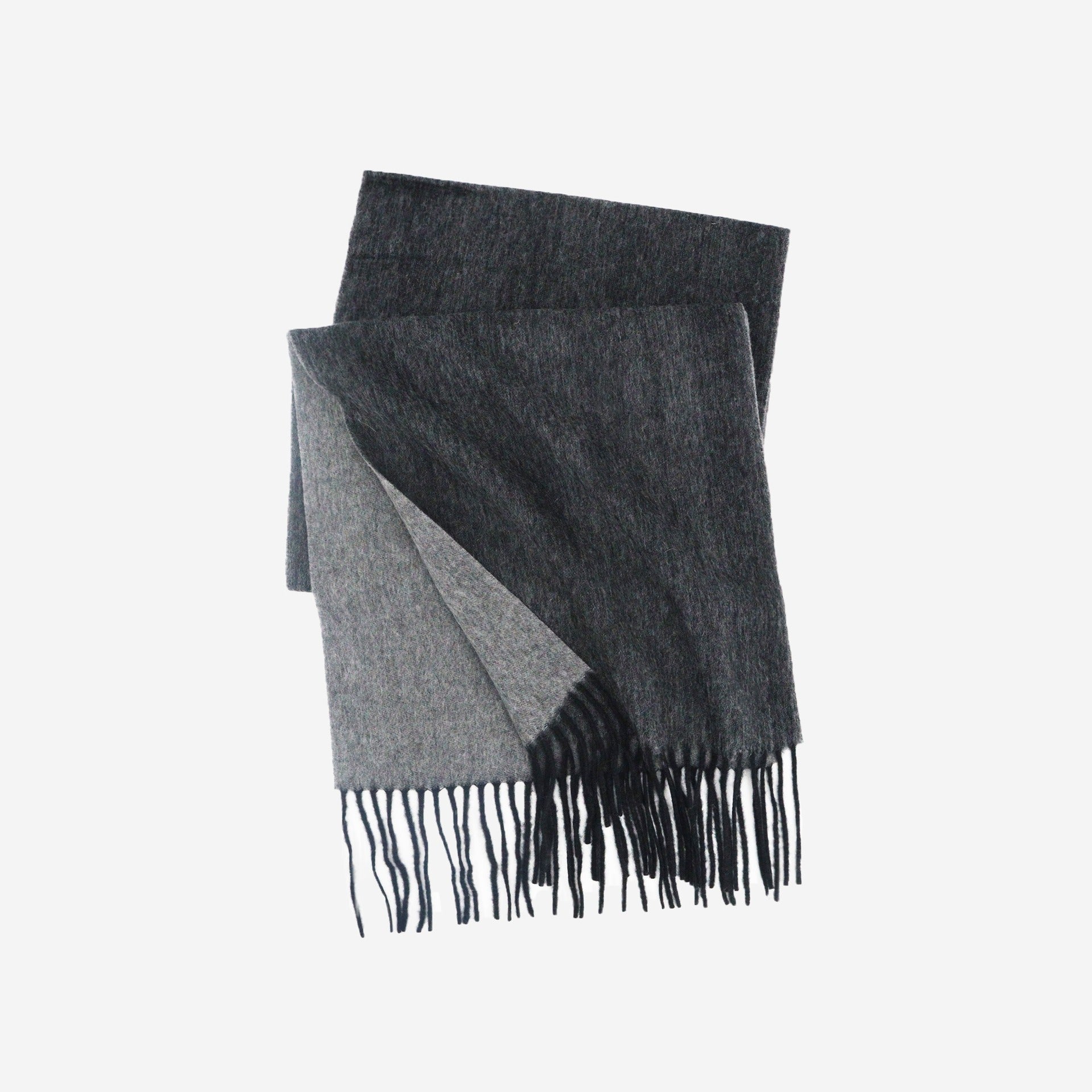 Cozyura™ Dual-Tone Pure Wool Scarf – Handcrafted Softness in Two Shades