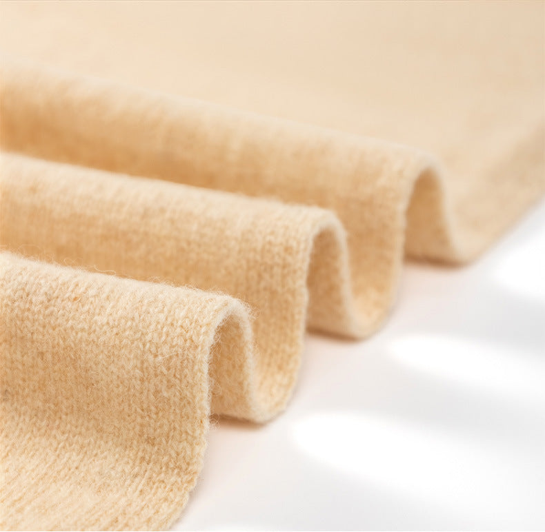 Cozyura™ Wool Blend Triangle Shawl – Thick Knit Warmth with Timeless Elegance