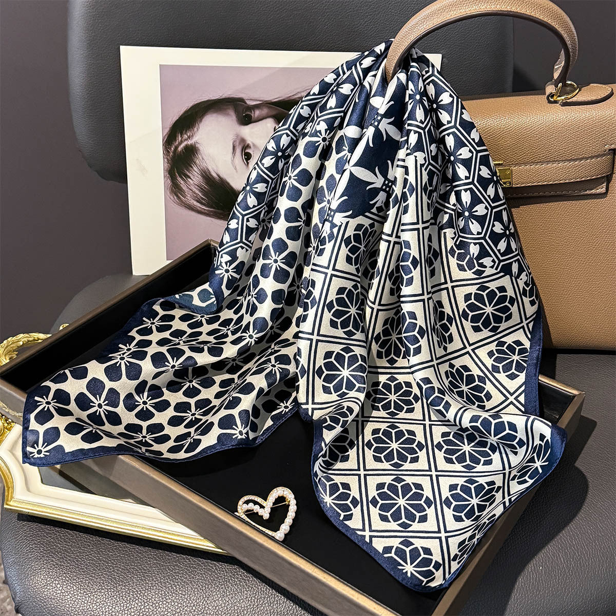 Sacred Bloom Silk Scarf