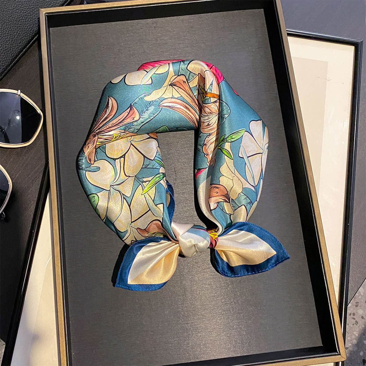 Enchanted Tropic | The Vibrant Floral Silk Square