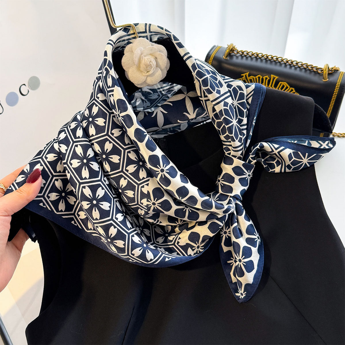 Sacred Bloom Silk Scarf