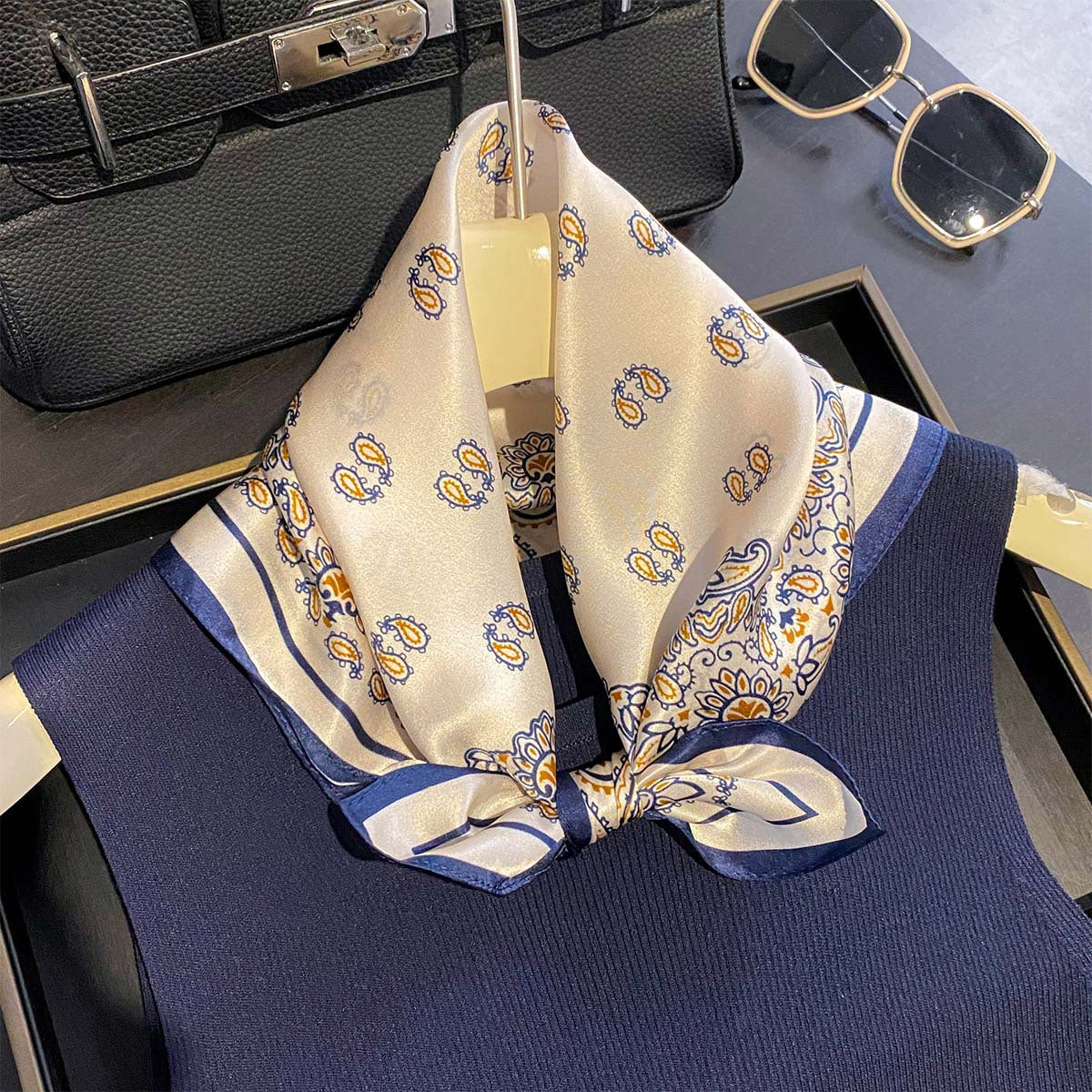 Azure Wanderlust | The Heritage Paisley Silk Square