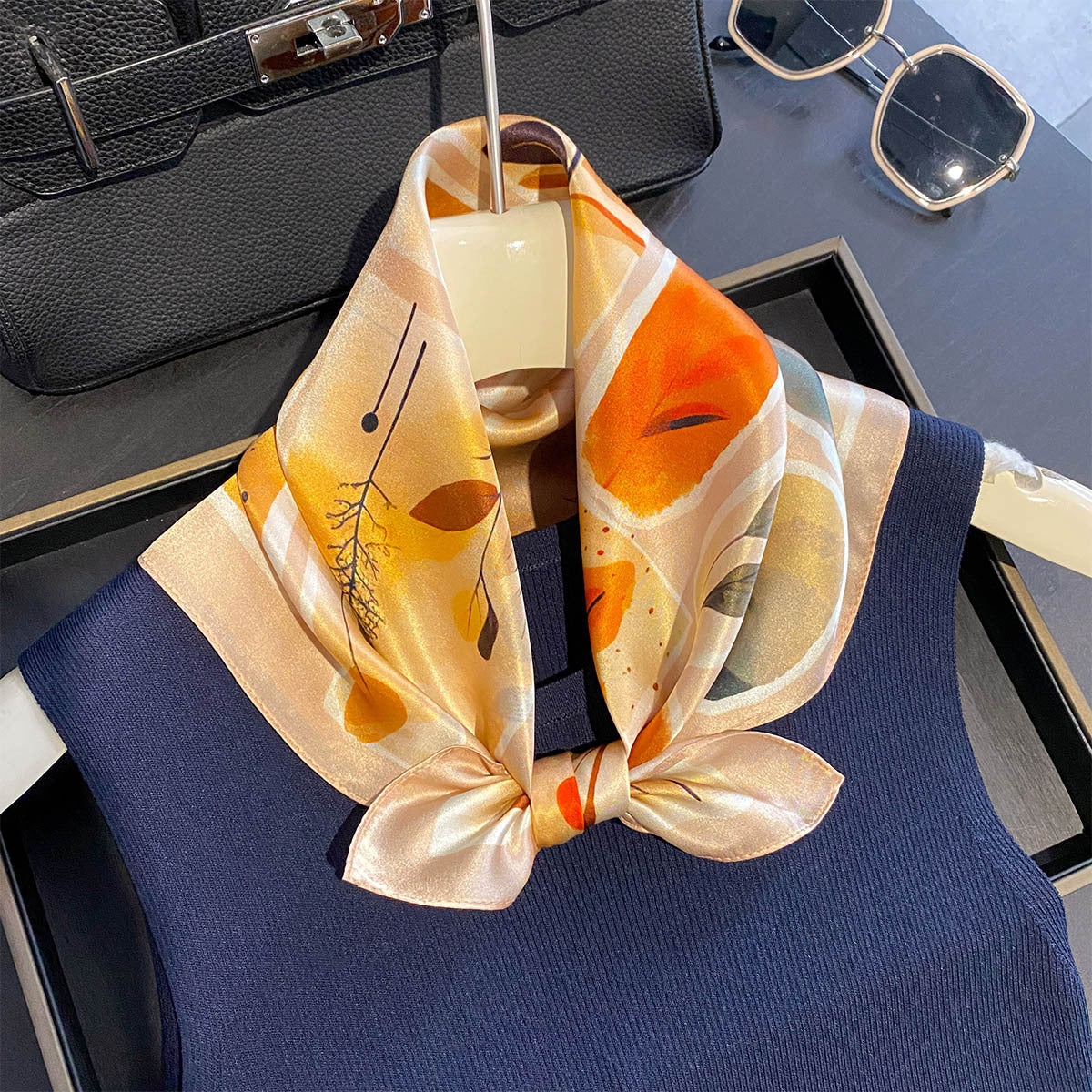 Dusk Collage | The Abstract Impression Silk Square