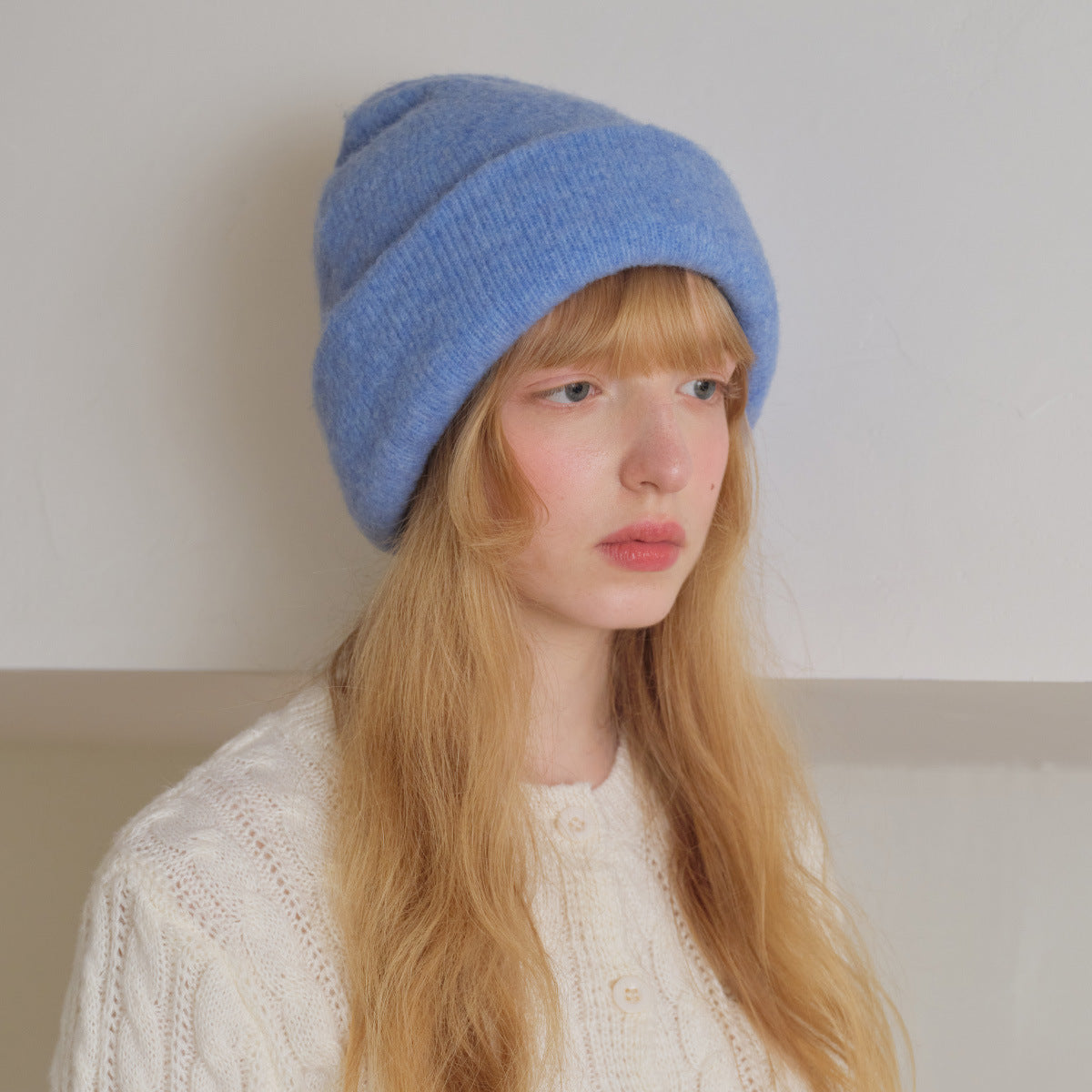 Cozyura™ Wool Blend Beanie – Soft Solid Color Winter Hat