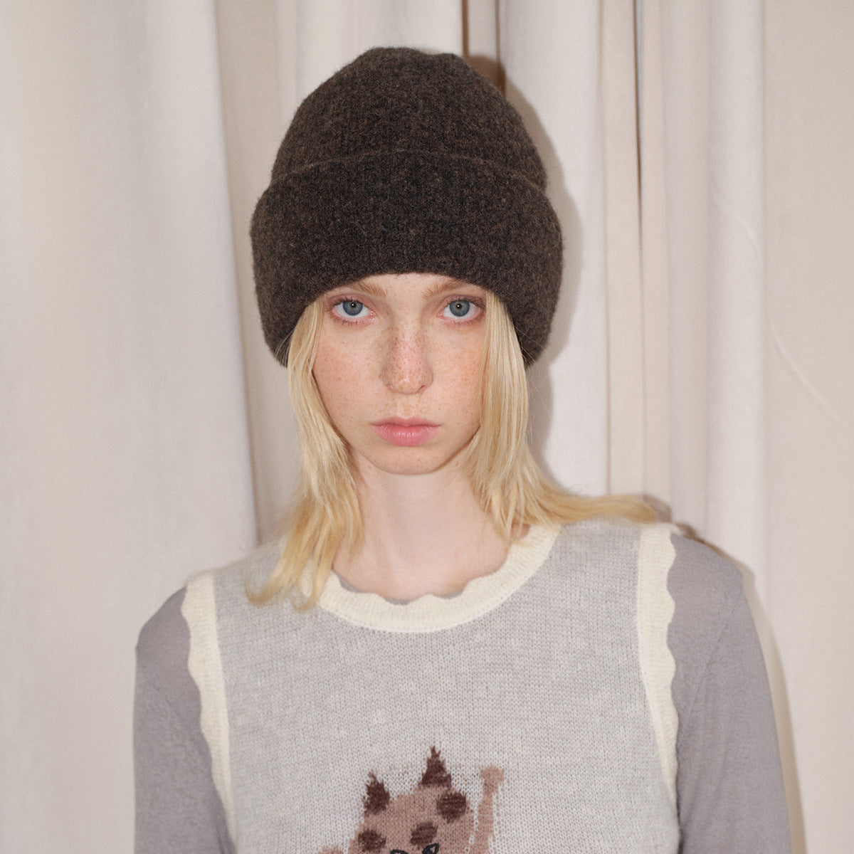 Cozyura™ Wool Blend Beanie – Soft Solid Color Winter Hat