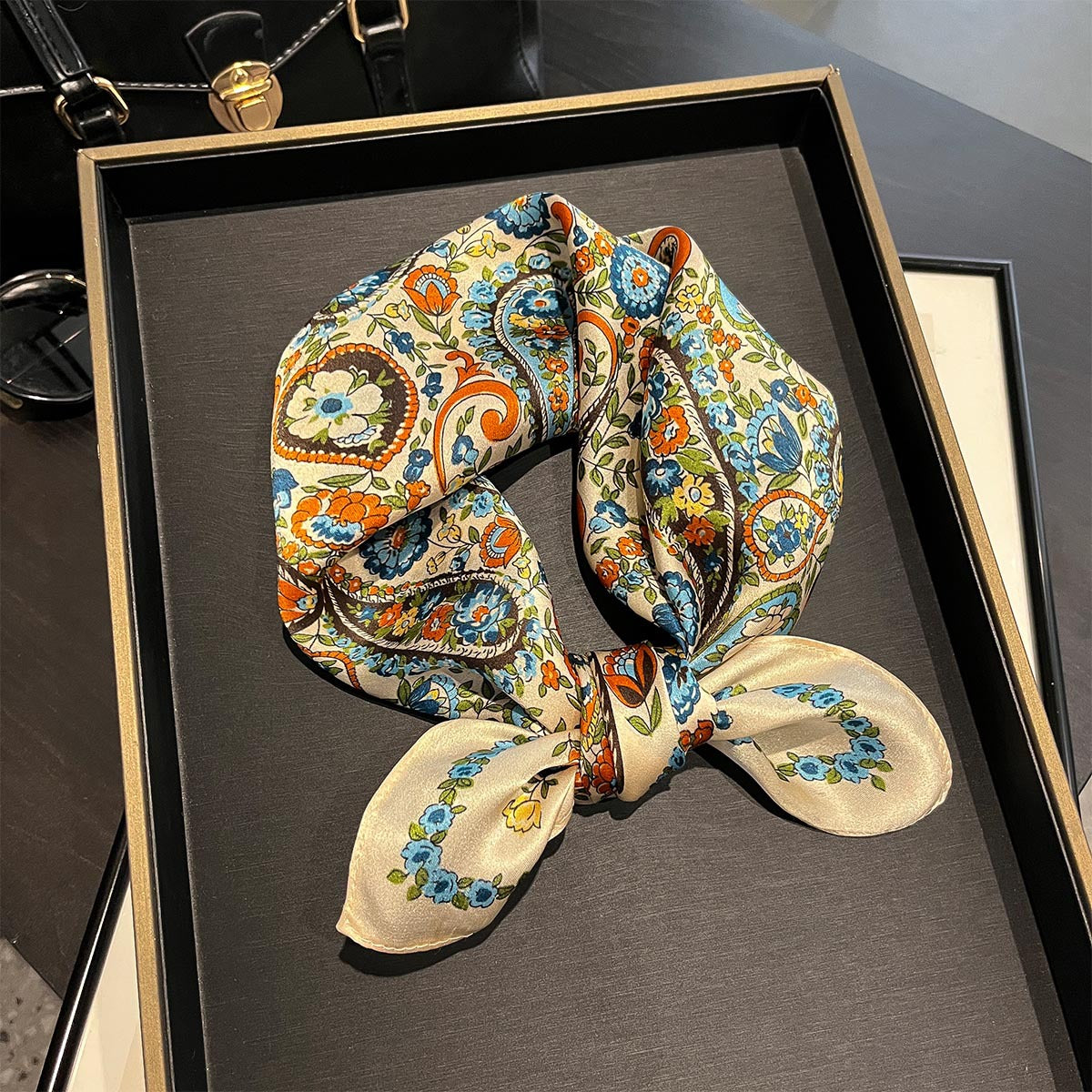 Artisan Mosaic Paisley Silk Scarf