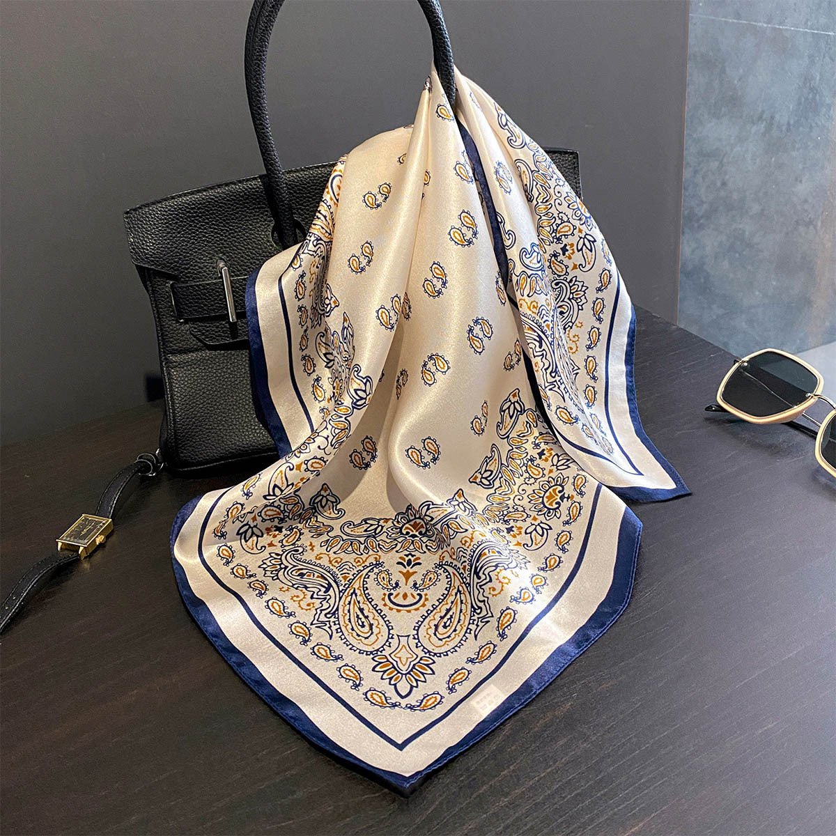 Azure Wanderlust | The Heritage Paisley Silk Square