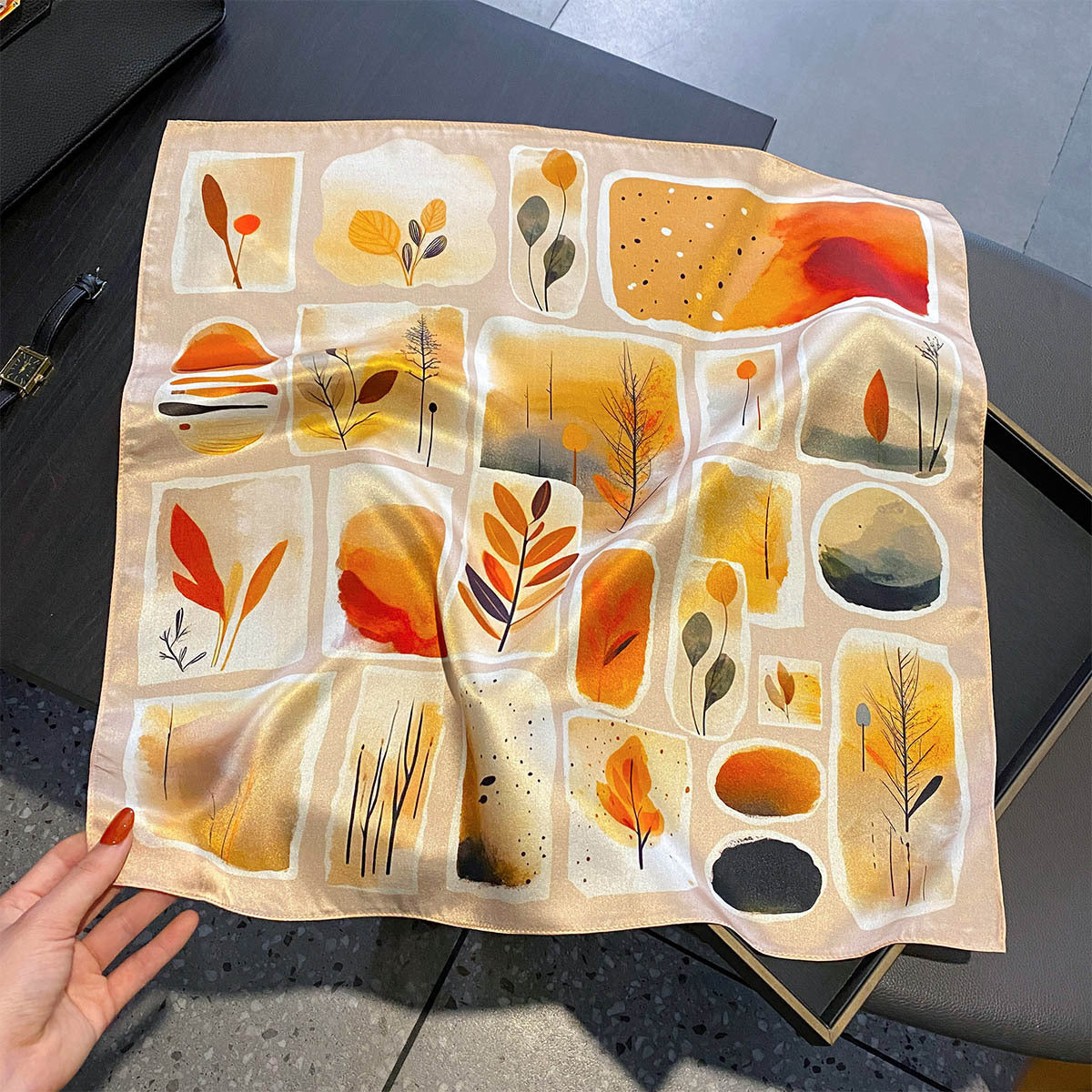 Dusk Collage | The Abstract Impression Silk Square