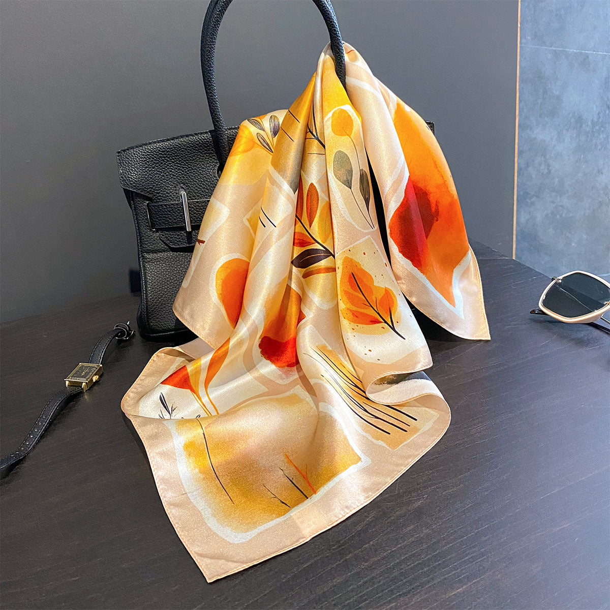 Dusk Collage | The Abstract Impression Silk Square