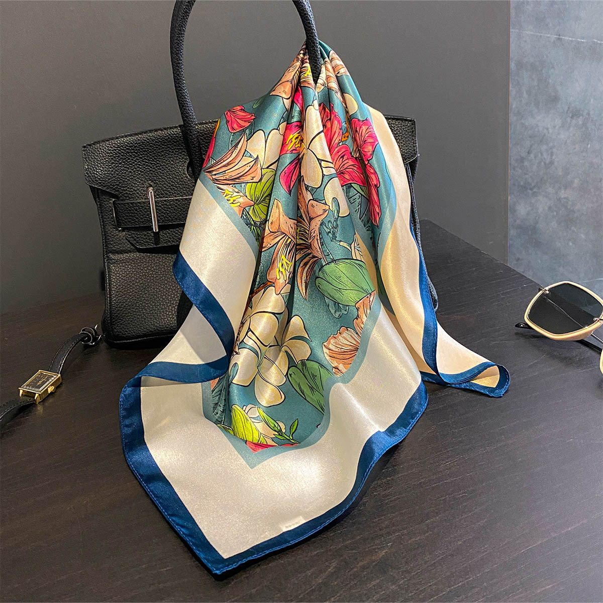Enchanted Tropic | The Vibrant Floral Silk Square