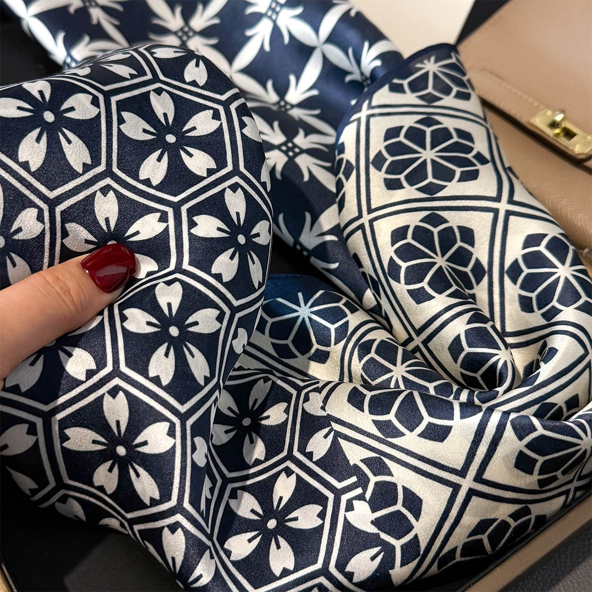 Sacred Bloom Silk Scarf