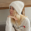 Cozyura™ Alpaca Cashmere Beanie – Soft, Fluffy, and Warm Knit Hat