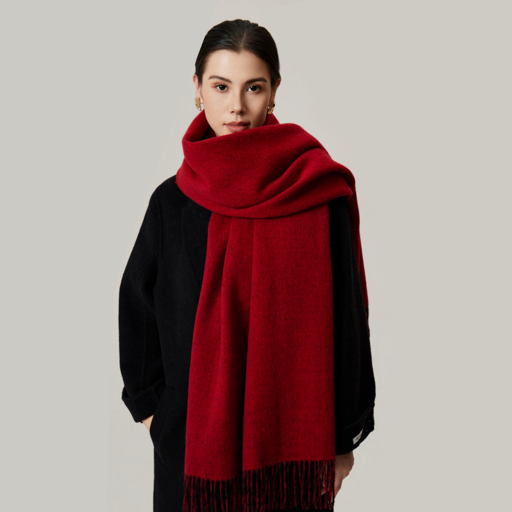 Cozyura™ Oversized Two-Tone Lambswool Scarf – Reversible Soft Wrap for Everyday Warmth