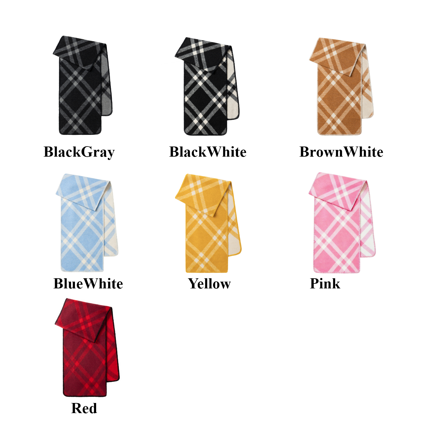 Cozyura™ Wool Blend Checked Scarf – Diagonal Plaid Design for Effortless Style