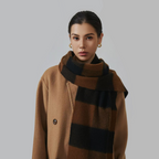 Cozyura™ Wool Plaid Scarf – Soft Textured Warmth for Autumn & Winter
